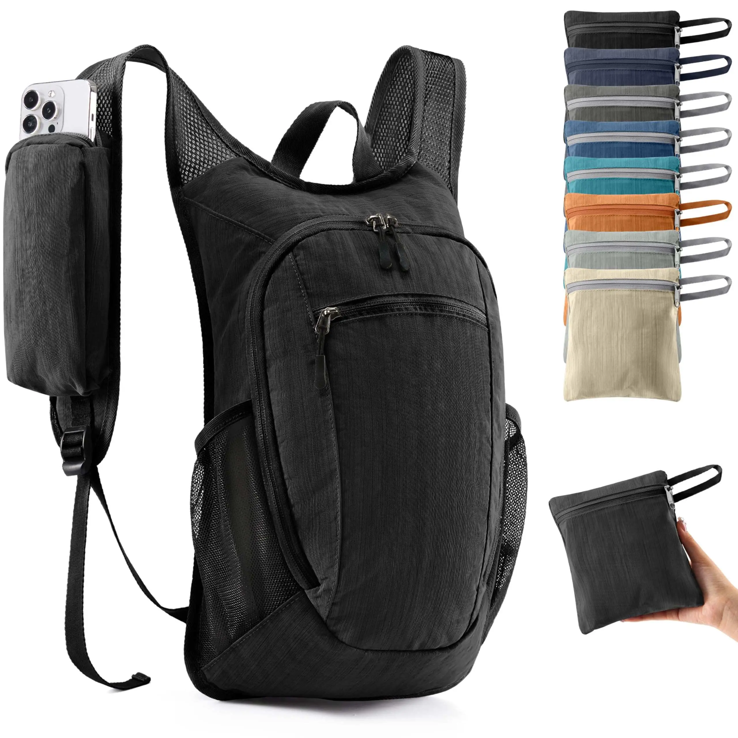 JSERYISGN Minimalist Packable Daypack | Lightweight Design | Perfect Backup for City & Short Trips Multi Purpose Rucksack Hiking Trekking Rucksack