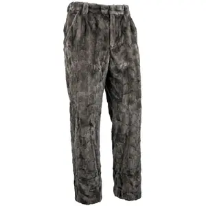 Kashani Men's Gray Diamond Cut Mink Fur Pants