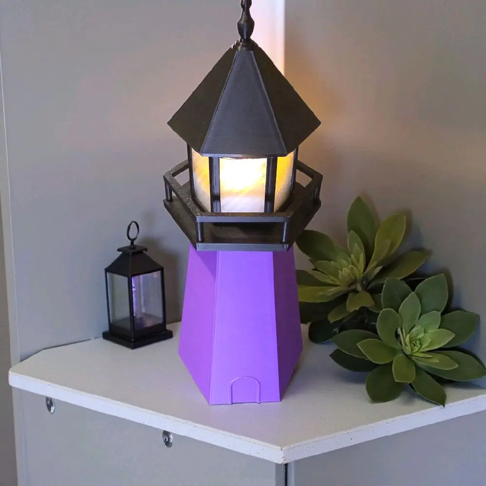 lighthouse that houses an led tea candle, 3d printed