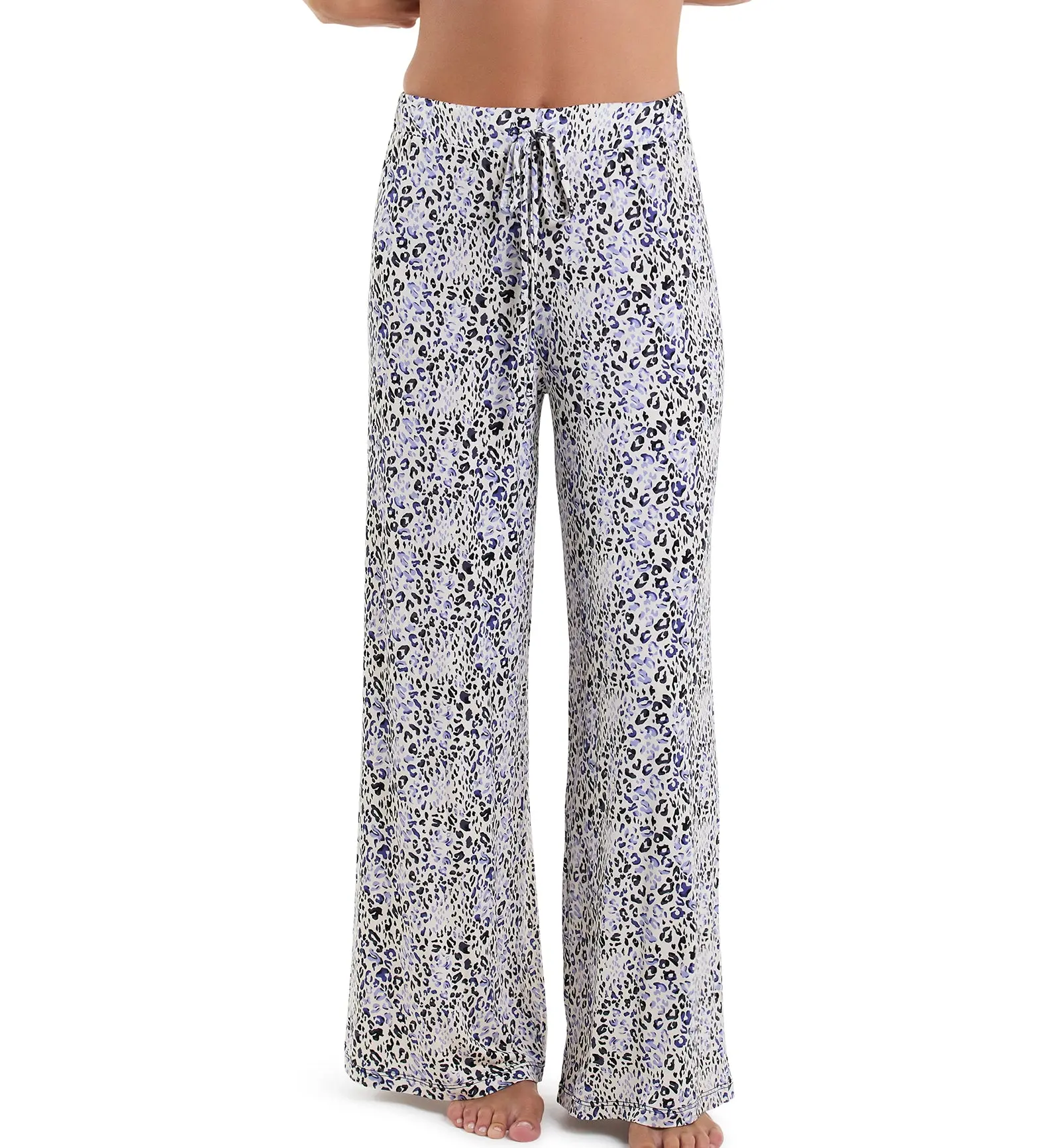 Hanky Panky Unwind Modal Drawstring Wide Leg Pant (63P552) - Spotted
