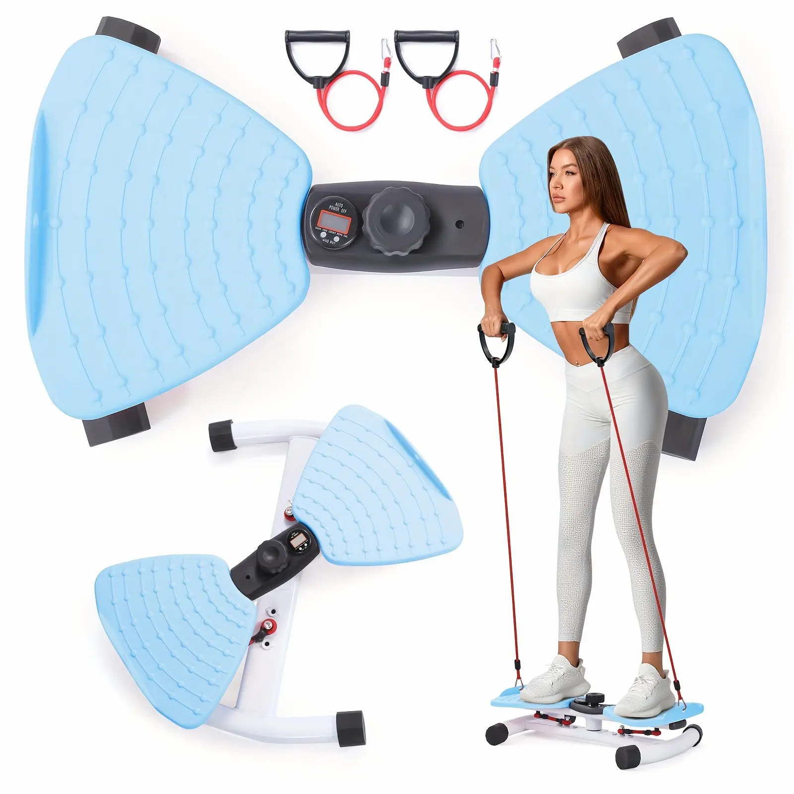 Waist Twisting Machine, Ab Twister Board For Exercise, Noiseless Exercise Waist TwisterFor Home Gym Equipment, 360 Lbs Capacity |Track Time, Reps, Calories With DigitalDisplay, Includes Figure-8 Resistance Band