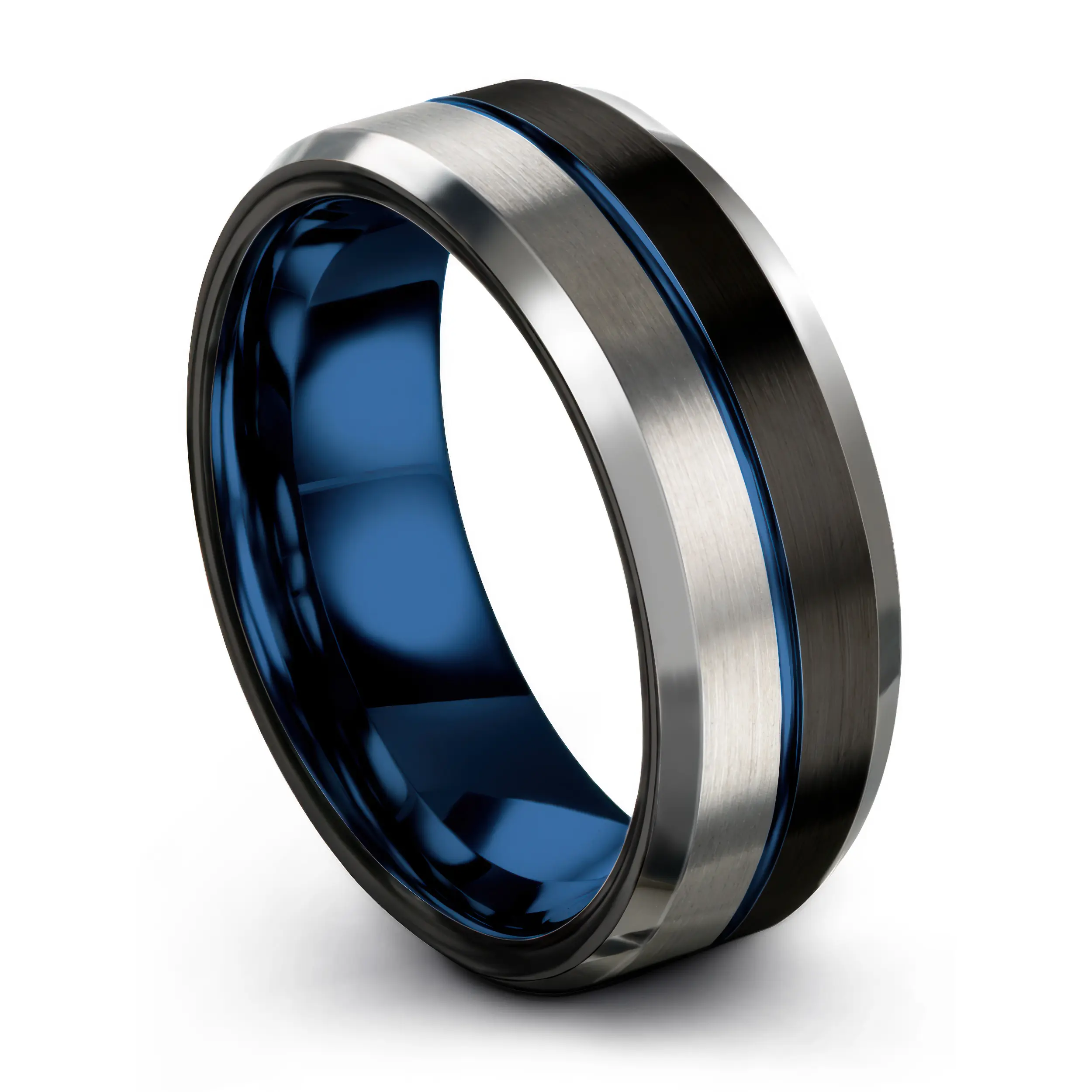 Personalized Wedding Bands Sets Tungsten Rings for Scratch