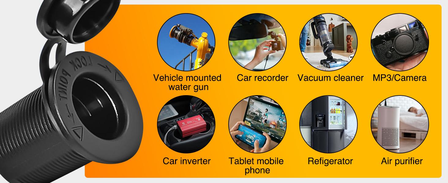 Nilight 12V/24V Camping Electrical System Centre Battery Power Control Box Fuse Block Switches Cigar Socket Voltmeter USB Charger Anderson Connector Ideal for RV Car Canopy Caravan Camper Trailer Van