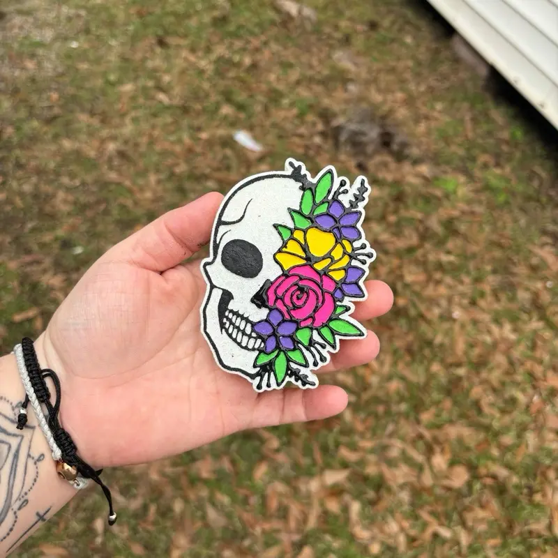 Floral Skull Freshie
