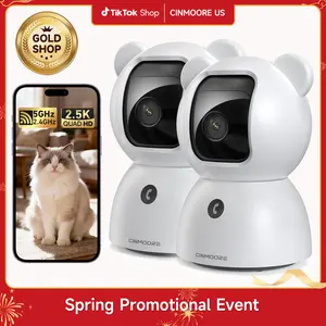 CINMOORE 2.5K C2LU-Indoor Security Camera pet camrea WiFi 360° Pan-Tilt AI Motion Detection Two-Way Audio Night Vision Clear Monitoring Recording Baby Crying baby monitoring cameras for home 360 camera mini camera