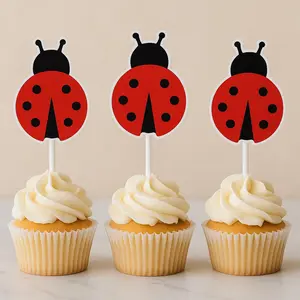 Ladybug Cupcake Toppers, Ladybug Birthday, Ladybug Baby Shower, Ladybug Cake Topper, Ladybug Decorations, Ladybug Party, Ladybug (82816648P)