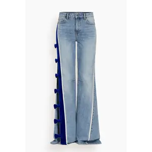 Dan Jeans in Medium Wash/Colbalt