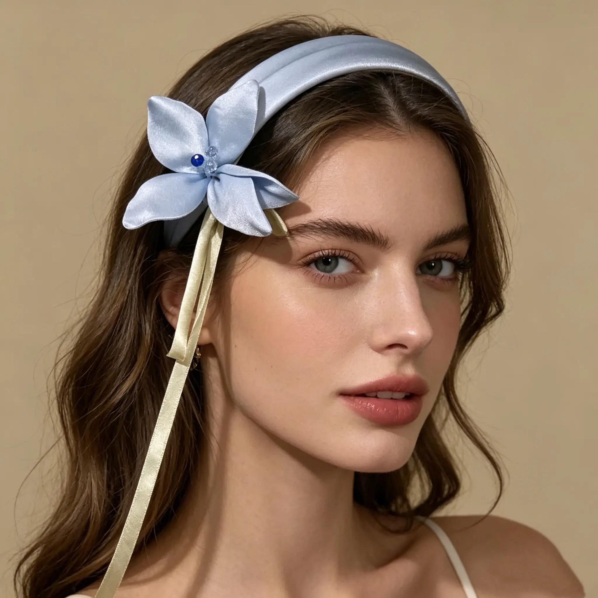 Women's Fashion Headband with a Vibrant Purple and Blue Lily Floral Print, a Stylish Accessory for Everyday Female Casual Wear, Lily Flowers, Daily, One-Piece