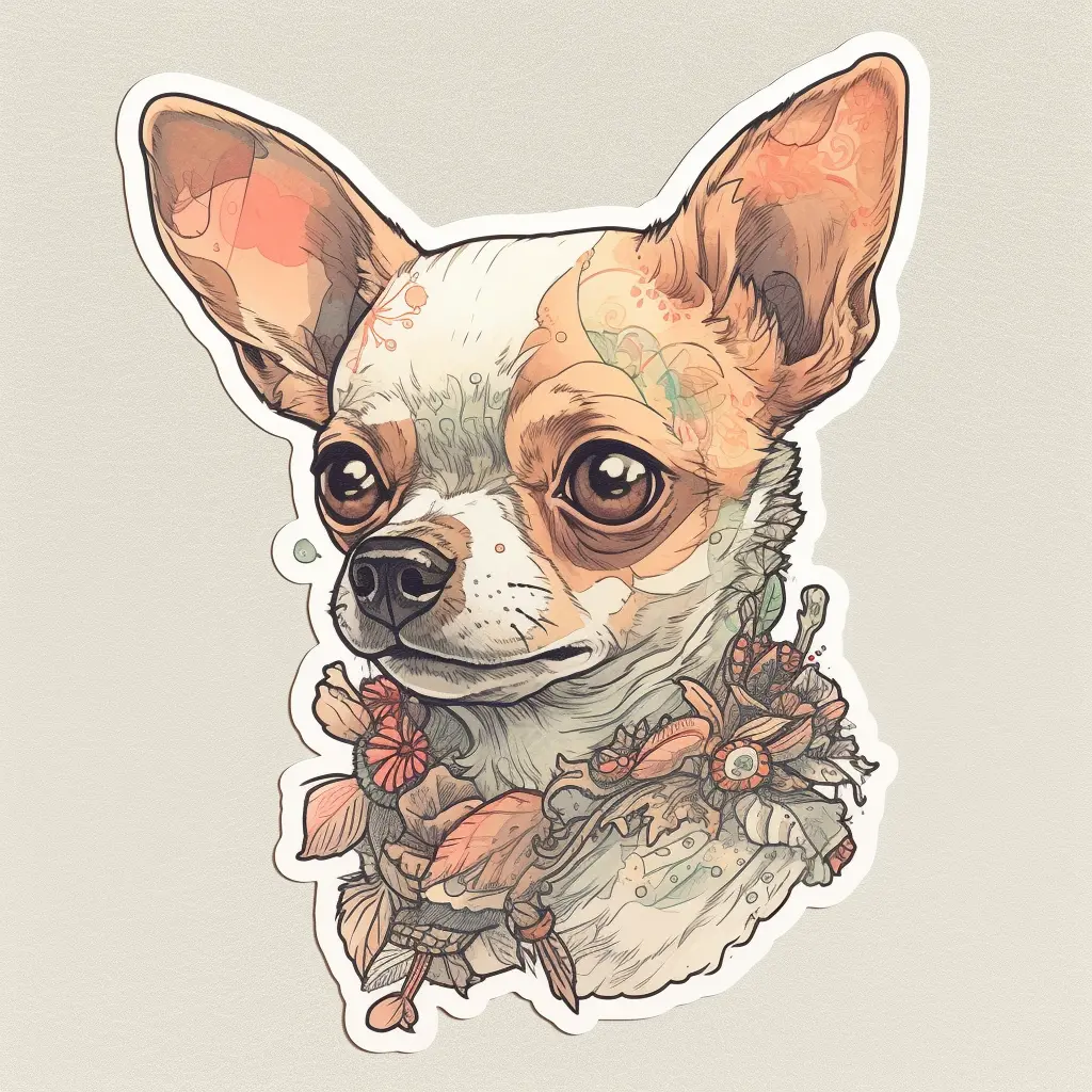 Chihuahua Dog Vinyl Decal Sticker for Car Window, Laptop, Tumbler and more. #003713