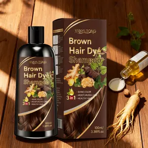 3-in-1 Hair Coloring Shampoo Formulated with natural brown shade, it covers hair easily and delivers a natural, translucent hair color. Enriched with ginseng root extract and a variety of plant essences, it gently nourishes hair strands. Hair Dye Shampoo
