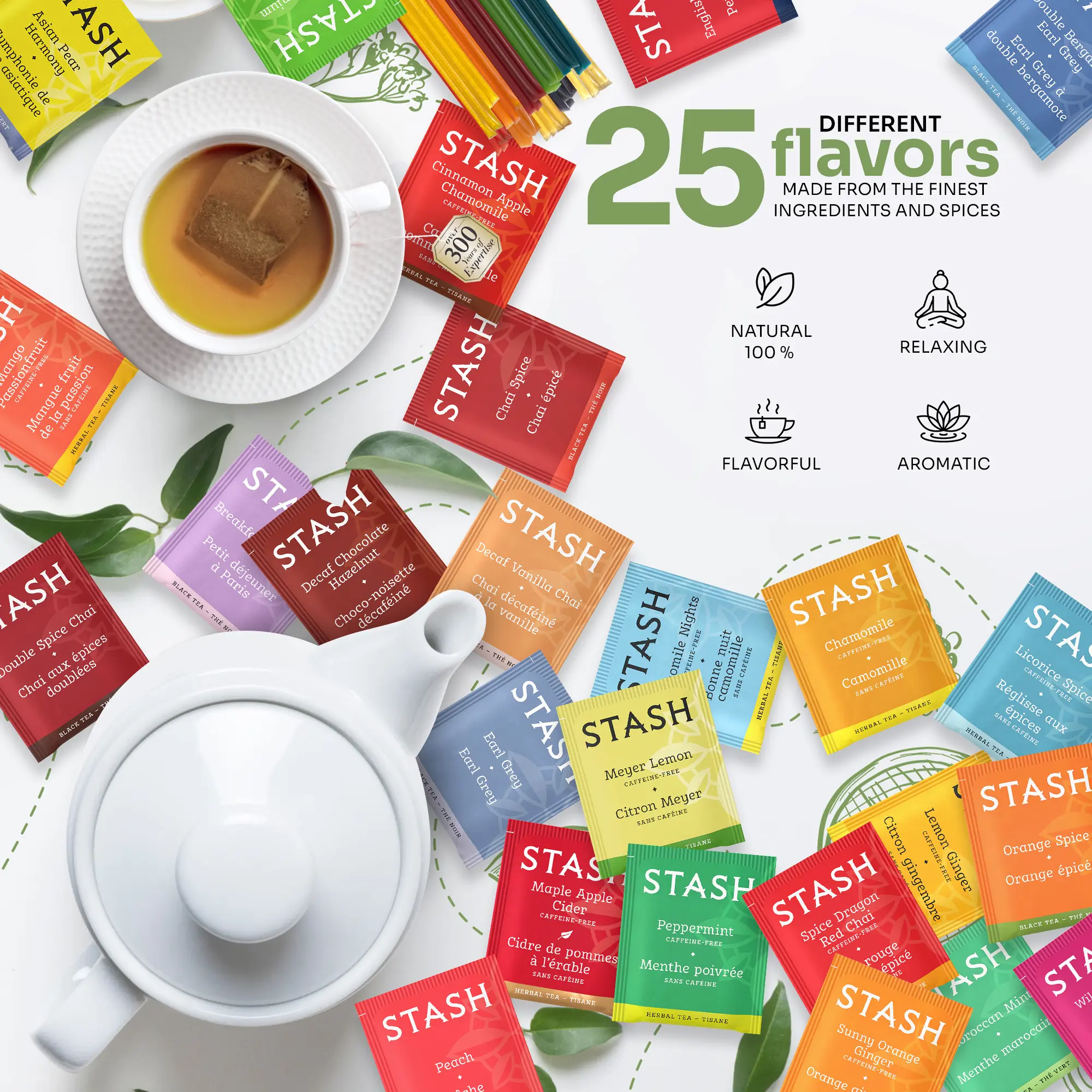 Tea Bunch's Bedtime Tea Collection with  Variety of Herbal Tea for Sleep - Stash, Numi, Pukka, Yogi, and Organic India Sleepytime Tea - Sleepy Tea Bags (4x10 Flavors)