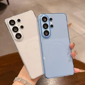 Skin-Friendly Translucent Frosted Flexible Soft TPU Protective Case for Samsung Galaxy S26 S25 Ultra S24 Plus FE, Ultra Slim Lightweight Shockproof Cover Wireless Charging Compatible