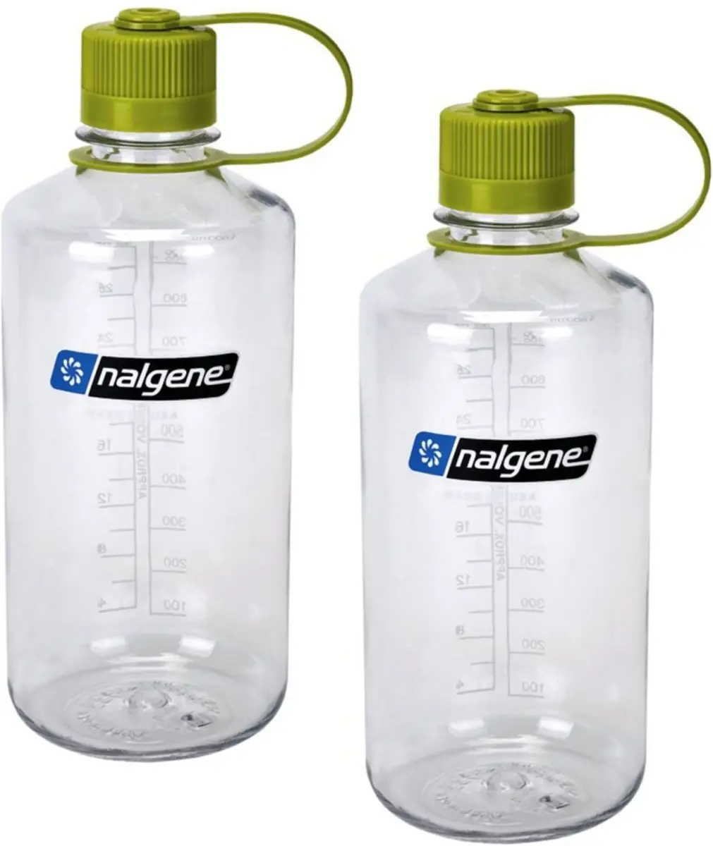 Nalgene 341965 34 fl oz Narrow Mouth Sustain Leakproof Water Bottle - Portable, Reusable, Washable, Non-Toxic, BPA-Free, 50% Recycled Content, Dishwasher Safe, Lid Included for Active Use (Kitchenware Drinkware)