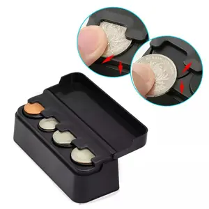 Universal Coin Storage Box, Foldable Mini Coin Organizer, Compatible with Various Coin Sizes, Portable Solution for Coin Piles, Essential Travel Accessory, Coin Storage Bin, Universal Compatibility, Foldable Design