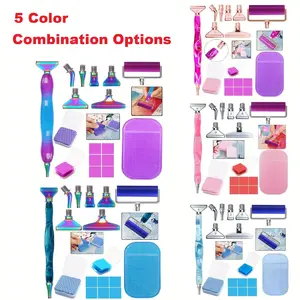 16 Piece Diamond Painting Art Drill Pen Set, Ergonomic Design, Includes Stainless Steel Tips, Roller Tool Accessories, Ideal for 5D Paint Beads, Diamond Art Tools