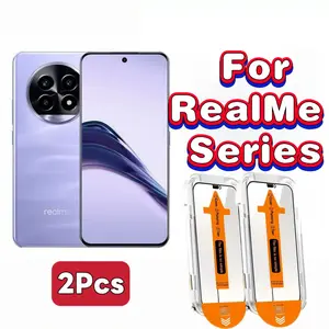 Tempered Glass Screen Protector for Realme Series, 2-Pack High Definition Film, Durable and Scratch-Resistant Design for Mobile Phones