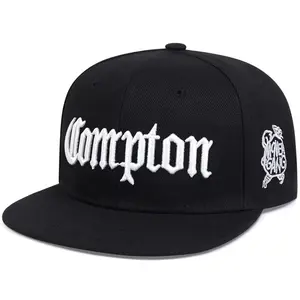2026 European and American Compton Youth Street Dance Flat Brim Hat for Men, Trendy Hip-Hop Cap