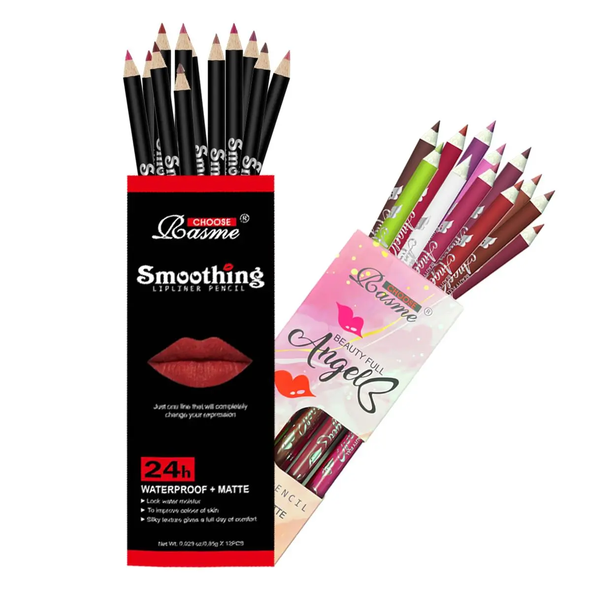 24-color Matte Lip Liner Set, Long Lasting Lip Liner, Easy Coloring Lip Sticks, Moisturizing Lip Liner, Suitable for All Occasions Lip Makeup