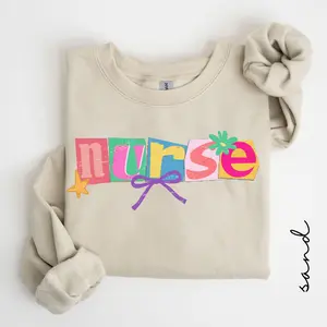 Preppy Nurse Sweatshirt, Registered Nurse Sweater, New Nurse Graduation Gift for RN, School Nursing Sweater