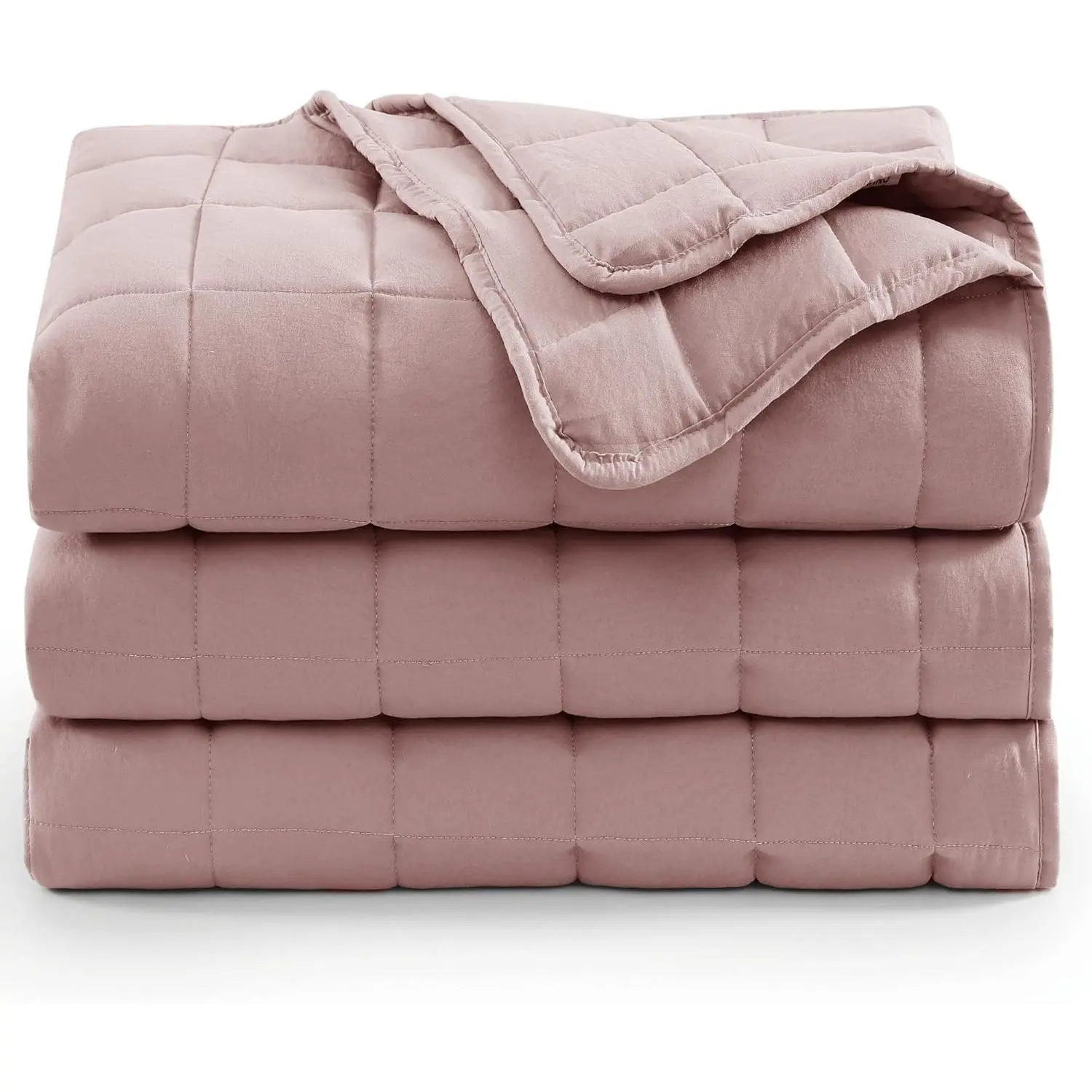 Microfiber Down Alternative Quilted Blanket - Lightweight All Season  Size - Sepia Rose