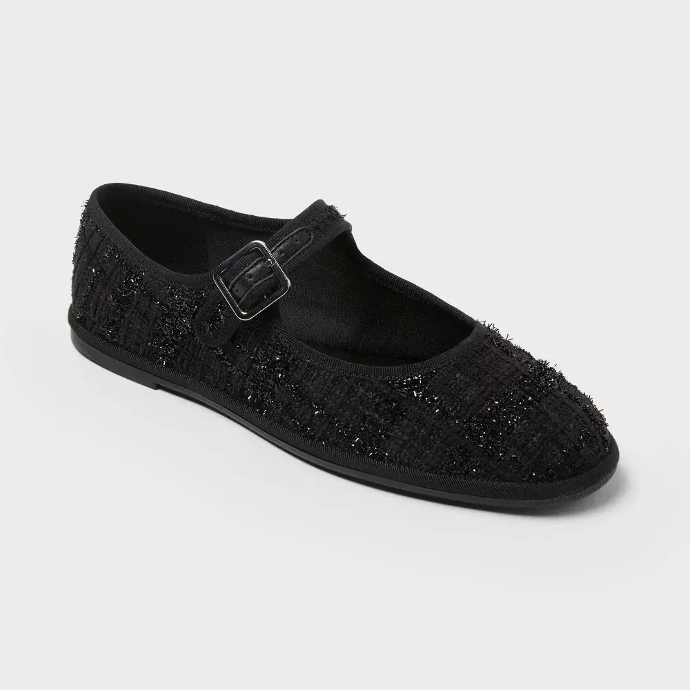 Women’s Halston Adjustable Strap Slip-On Flats - 100% Polyester, Polyurethane, Memory Foam Insole, Versatile Shoes, Comfortable Womens Shoes