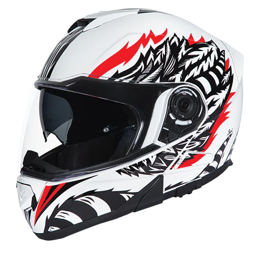 Daytona Glide Modular Motorcycle Helmet - DOT Approved, Bluetooth Ready, Dual Visor, Men/Women/Youth