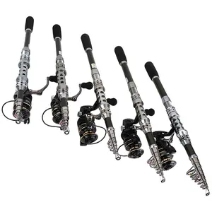 Portable Folding Set, Lightweight Durable Design, Suitable for Freshwater Saltwater Fishing, Multiple Sizes Available, Telescopic Spincast Rod