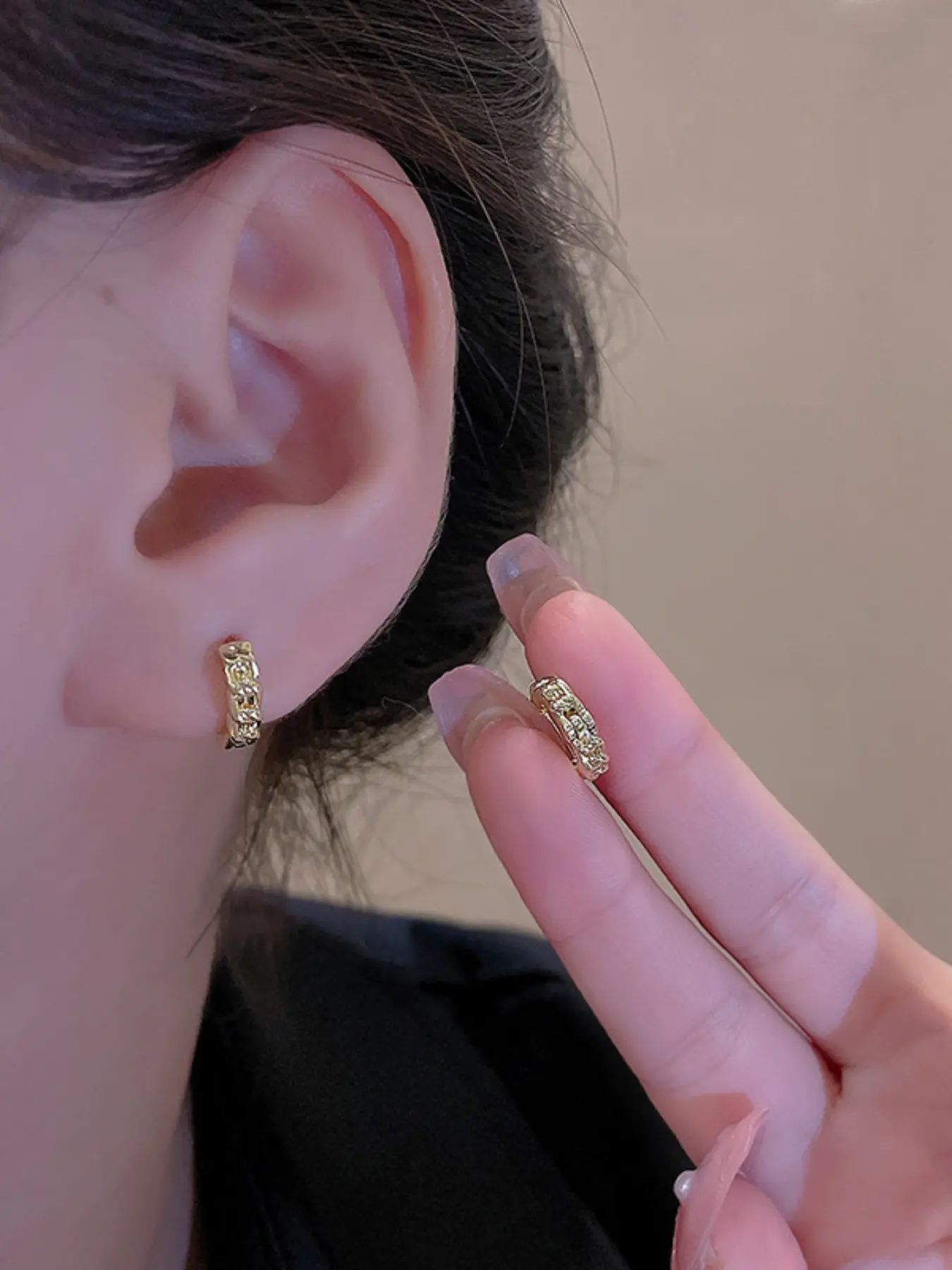 Korean Style Chain Earrings, Copper Material, S925 Silver Needle, Lightweight, Versatile for Daily Wear, Gift for Girlfriend