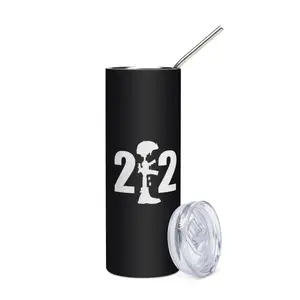 Stainless steel "22 a day" veteran support tumbler