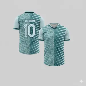 Aqua Tribal Mint Football Jersey – Custom Name & Number | Polynesian Game Style 2026