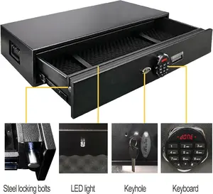 Tactibeaver Underbed safe for Rifles, Valuables, biometric safe with fingerprint,