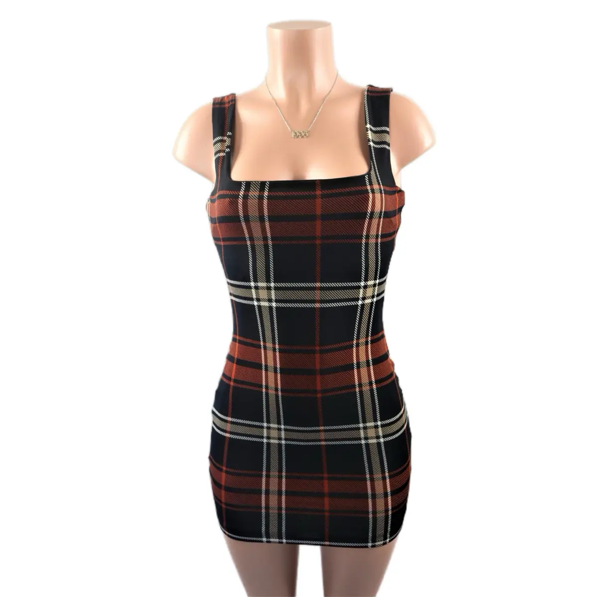 Justice Plaid Mini Dress Casual Polyester Womenswear Polyester Womenswear