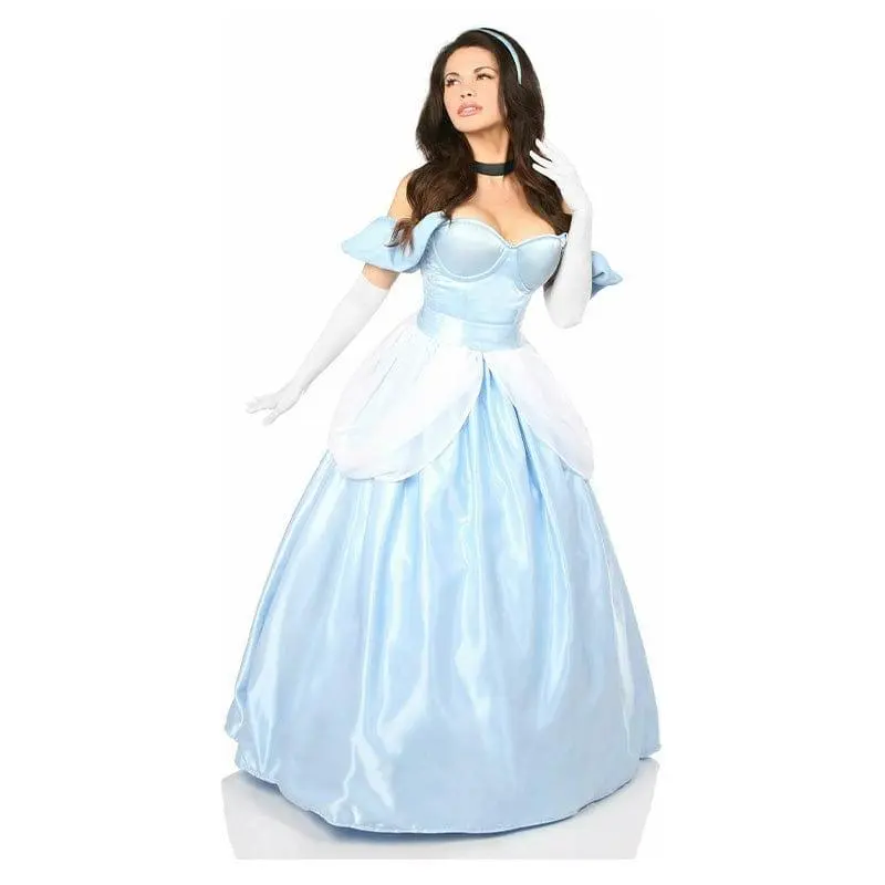 Sexy Deluxe 6 Piece Fairytale Princess Corset Halloween Costume