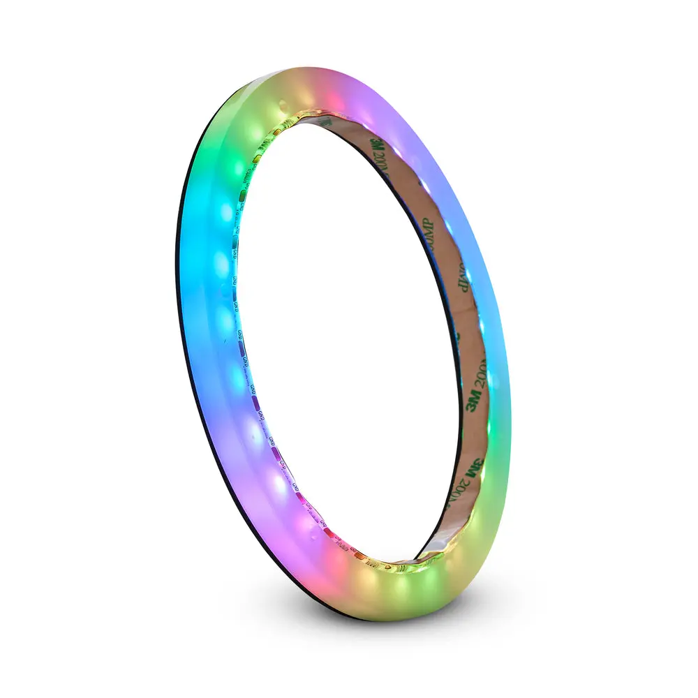 DS18 NXL-DLRING6 6.5in LED Ring for CF Series Marine Speakers - Durable, Waterproof Digital Audio Accessory, Customizable RGB Lighting, Bluetooth Compatible, Spacer Fit, Powersports Ready, 5.7in Interior Dimensions