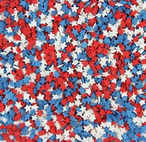 Confetti Sprinkles Mini Stars Red White Blue 8 Oz