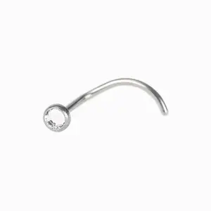 Blomdahl | Hypoallergenic | Silver Titanium Bezel Crystal Nose Jewelry | Best Choice For Sensitive Skin