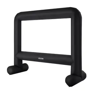 VEVOR 16FT Inflatable Movie Screen, Inflatable Projector Screen with Portable Storage Bag, 16:9 Easy Set Up Movie Projection for Outdoor Backyard, Home Theater, Theme Party Audio