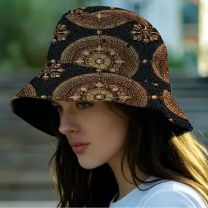 1 top Batik patterns Printed bucket hat/beach hat, unisex wide-brimmed sun hat suitable for outdoor vacations, beach trips, birthday gifts, and party accessories.