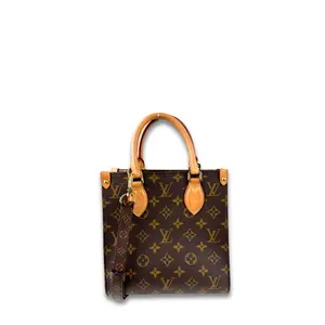 Pre-owned Louis Vuitton Coated Canvas Shoulder Bags Monogram Sac Plat BB Handbag