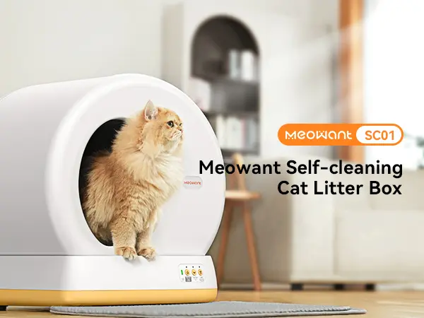 Product Introduction of Meowant SC01 Smart Litter Box – Self-Cleaning, Odor-Free, Pee Guard, Auto Safety Stop, App-Controlled with Mat & Liner 1