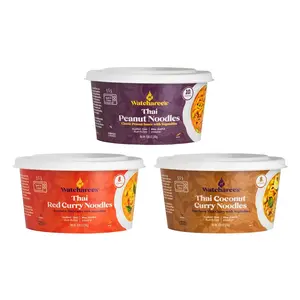 Thai Noodle Meal Kit Bundle - Pack of 3 |Tangy, Sweet & Savory Flavorful Instant Meal Kits - Includes Peanut, Red Curry & Coconut Curry Noodle Bowls – Ready-to-Eat, Quick Heat & Serve | 9.88 oz Each