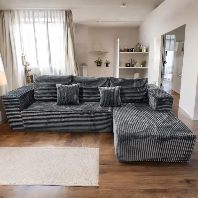 Grey-right-facing Chaise