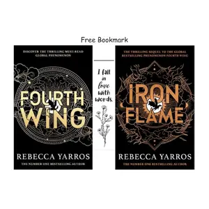TRADING IN THE FIELD The Empyrean Series by Rebecca - Fourth Wing and Iron Flame Book Set with Bookmark, Fantasy Novel Collection Set Paperback