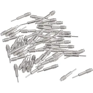 60pcs Replace Pins for Watch Band Pin Punch Tool 0.8mm Dia Metal Link Pin Remover Punch Pins M3x0.5 Threads,Silver