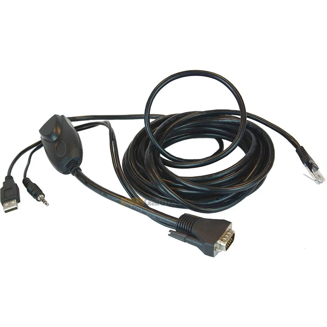 Raritan 13ft MasterConsole Digital MDUTP40-VGA KVM Cable with Audio, USB for KVM Systems, MDUTP40 Model, VGA Display