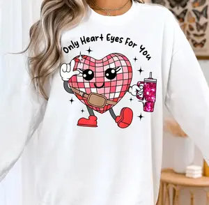 Only Heart Eyes For You Sweatshirt, Boujee Valentine Sweatshirt, Valentines Candy Heart Shirt, Couple Gift Valentines, Valentines Sweatshirt, Gifts For Women, Long Sleeve Crewneck Shirt, Valentine's Day Presents, Gifts For Valentines Day
