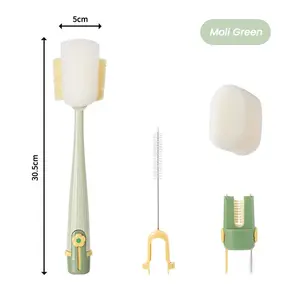 Multifunctional 5-in-1 Bottle Brush – Great for Cleaning Cup Lids & Home Kitchen Chores