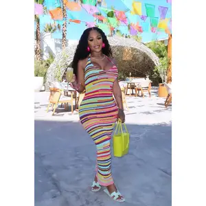 Modest Muse Crochet Maxi Dress - Multi Color