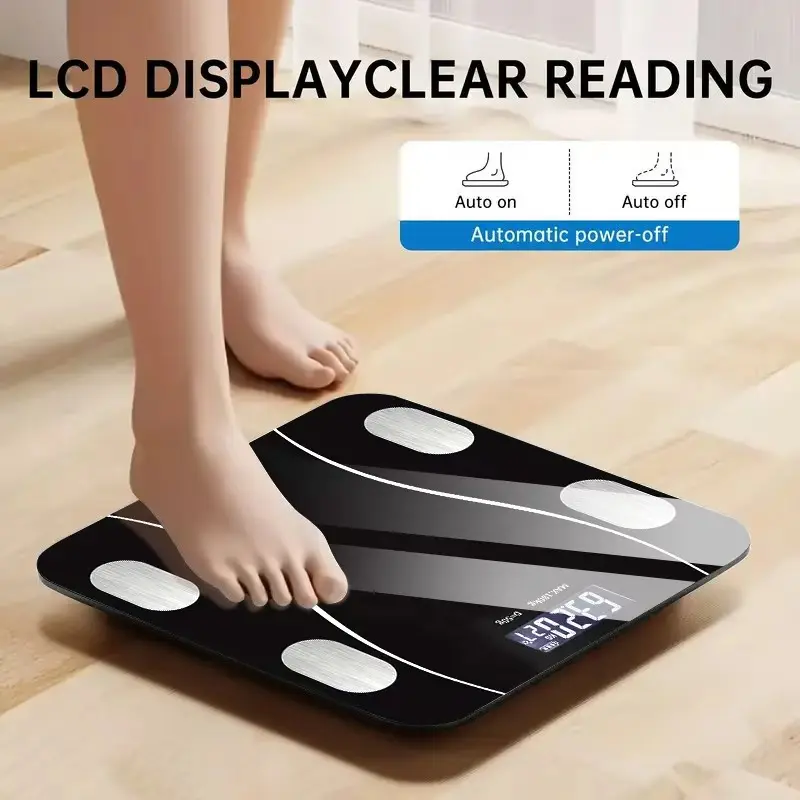 summerwins Batteryless Digital Bathroom & Kitchen Scale Set - 390 lbs Ultra-Wide Platform, Easy-to-Read LCD Backlit Screen, Microwave/Dishwasher-Safe Containers, Egg Opener, Whisk, Slicer for Weight Tracking & Daily Use Healthcare Weighing Scale