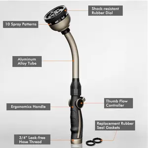 RESTMO Watering Wand, High Pressure Hose Nozzle Sprayer